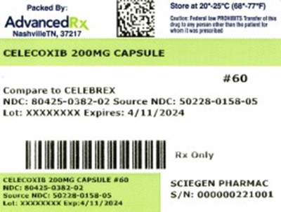 Celecoxib 200mg #60 (Celecoxib 200mg  80425 0382 02)